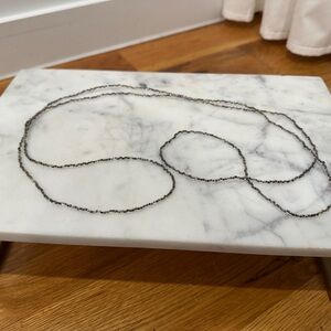 Vintage Venetian Glass Bead Necklace - Clear